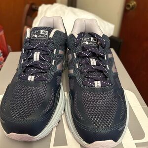 Navy and Pink Athletic Sneakers